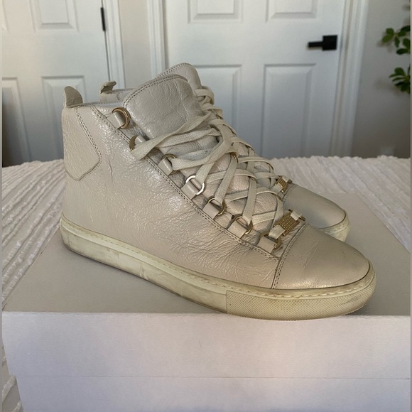 Balenciaga Pelle S Gomm Arena white blanc sneakers size 38